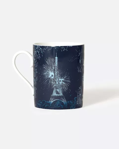Mug en porcelaine 30 cl Bernardaud - Collection tour Eiffel bleu nuit