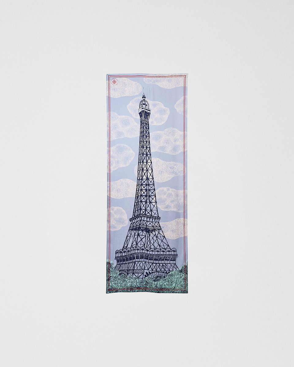 67x180cm Day Wool & Silk Stole - Eiffel Tower Shop