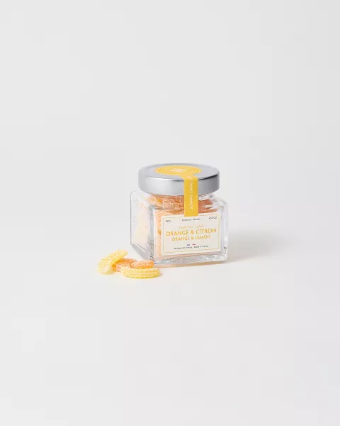 130g Orange & Lemon Candy Jar - Official Eiffel Tower Shop