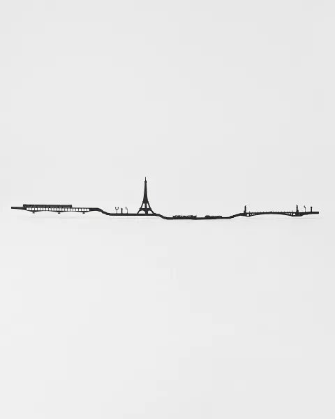 Paris Wall Decoration 50cm Black - Official Eiffel Tower Shop
