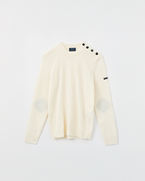 White Wool Men’s Sweater - Official Eiffel Tower Shop