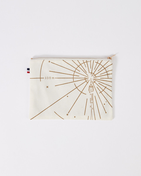 330 Meters Beige Clutch Bag - Official Eiffel Tower Store