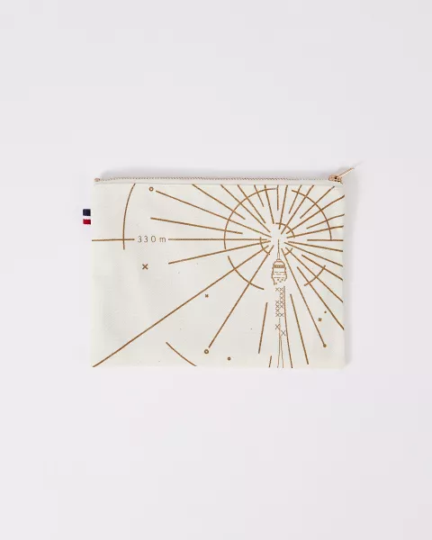 330 Meters Beige Clutch Bag - Official Eiffel Tower Store