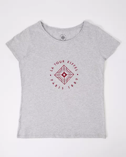 T-shirt Signature Gris Chiné - Boutique officielle de la tour Eiffel